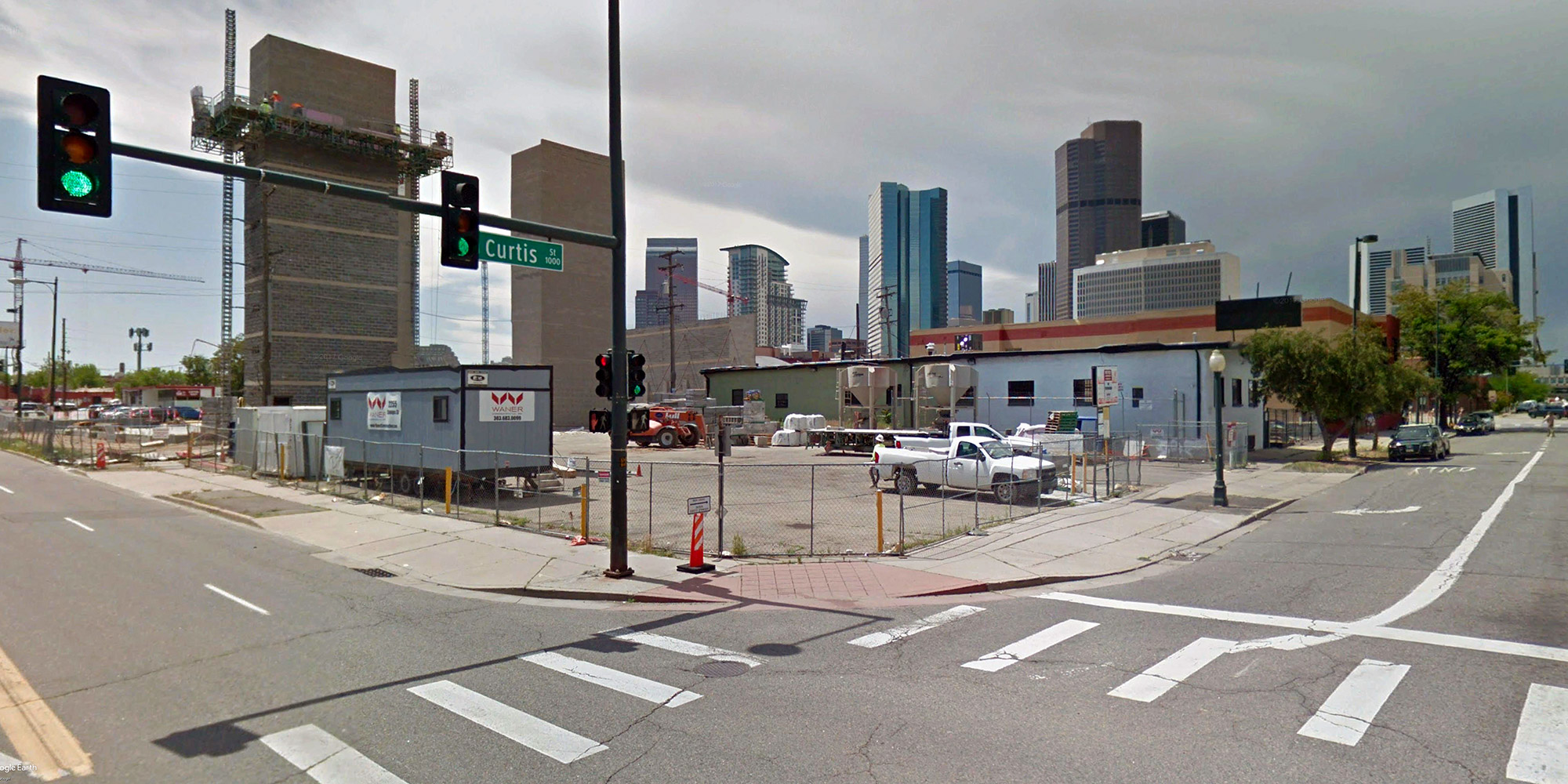 Site of the proposed Park Place Condos from GoogleEarth