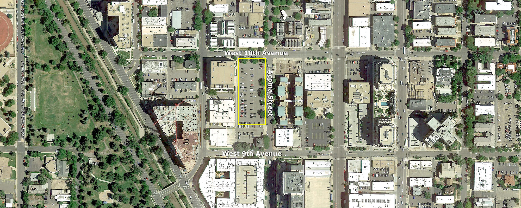 10th and Acoma Aerial Map